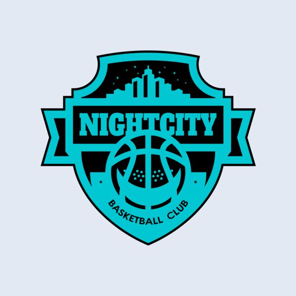 Night city Basketball club logo template Thumbnail