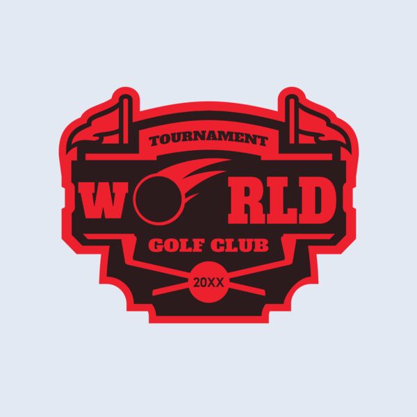 World Tournament Golf club logo template Thumbnail