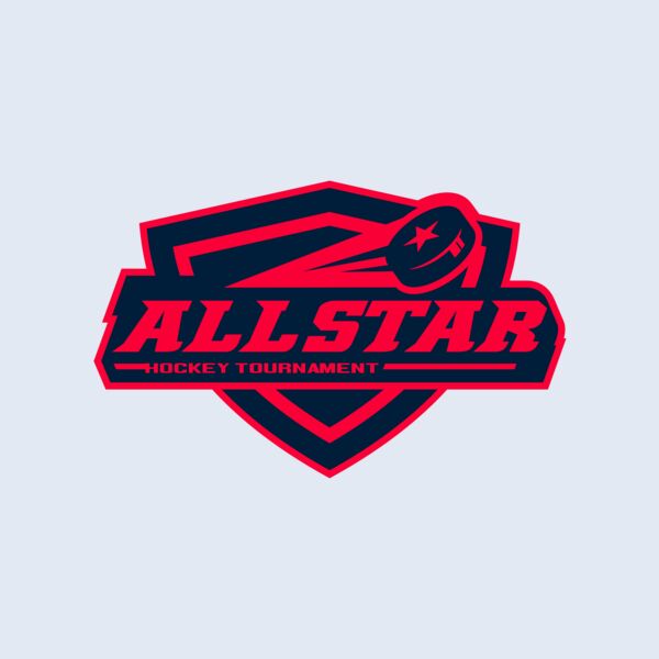 All Star Hockey Tournament logo template Thumbnail