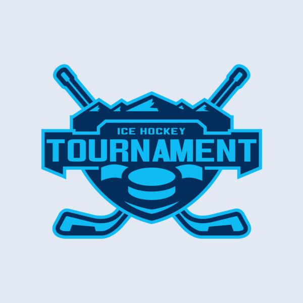 Tournament Ice Hockey logo template Thumbnail