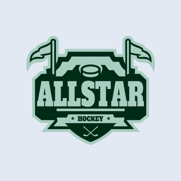 All Star Hockey Tournament logo template 02 Thumbnail