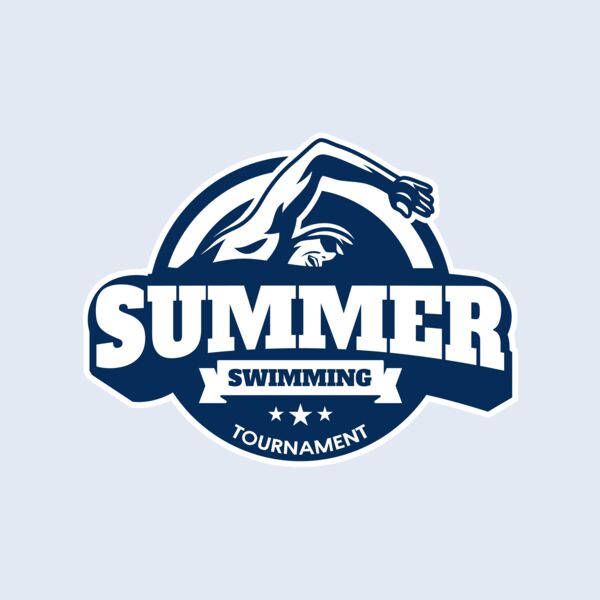 Summer Swimming Tournament logo template Thumbnail