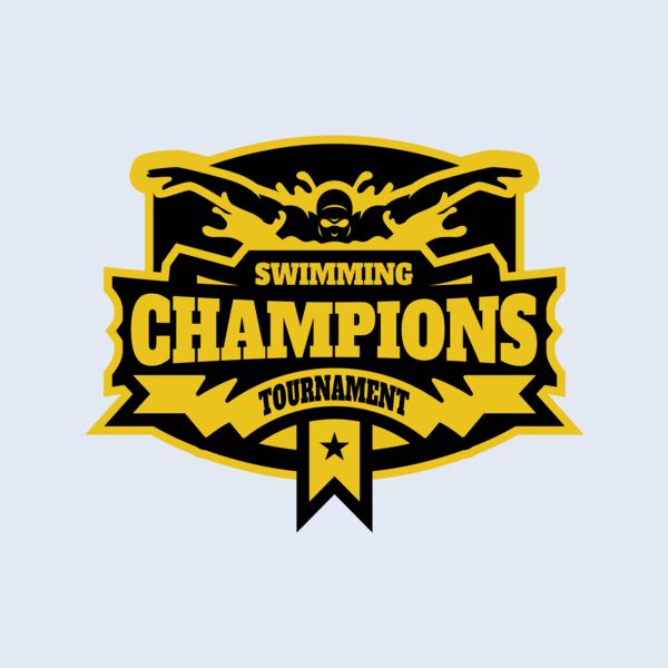 Champions Swimming Tournament logo template Thumbnail