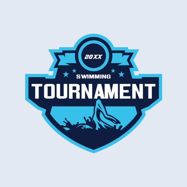 Swimming Tournament logo template Thumbnail