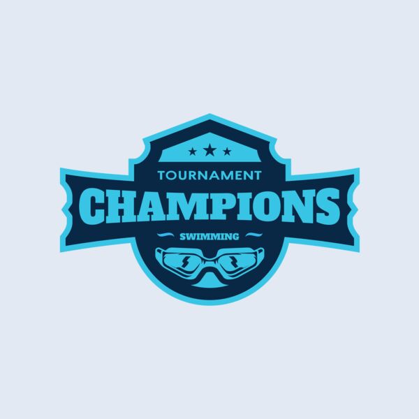 Champions Tournament Swimming logo template Thumbnail