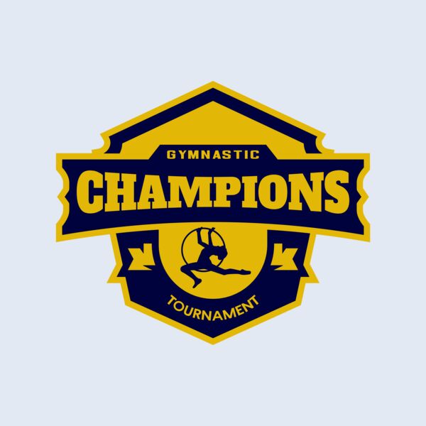 Champions Gymnastic Tournament logo template Thumbnail