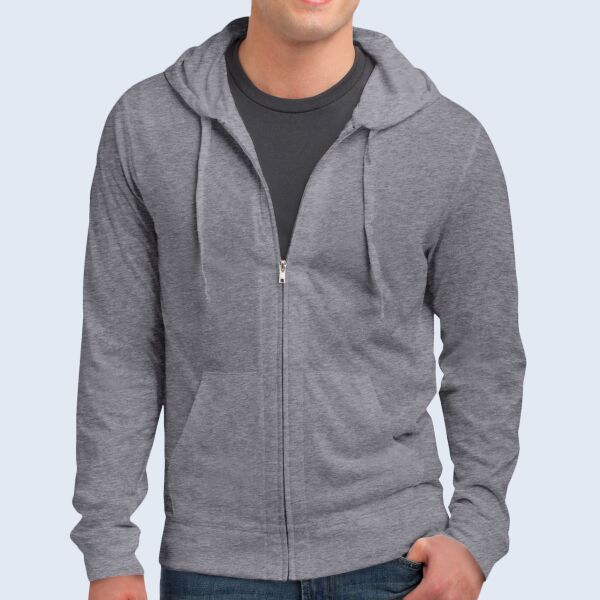 Young Mens Lightweight Jersey Full Zip Hoodie Thumbnail